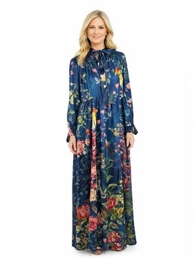 dalia macphee long sleeve border print floral maxi dress Dalia Macphee | Dresses | 956 Nwt Dalia Macphee Vneck Long Sleeve Floral Border Print Maxi 40